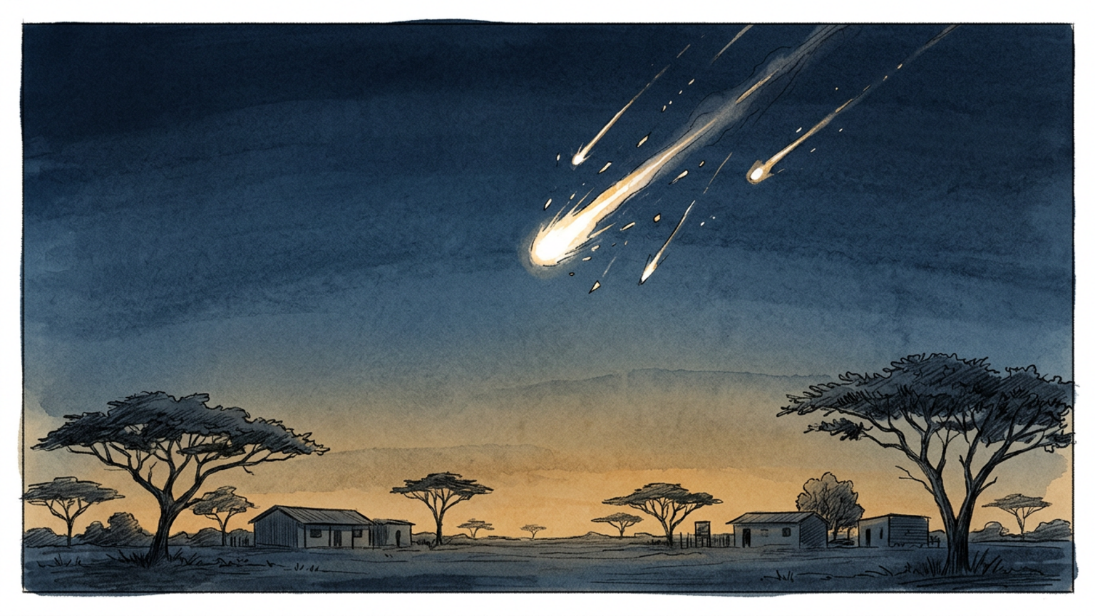 Southern Africa: fireball and UFO report wave before Ariel