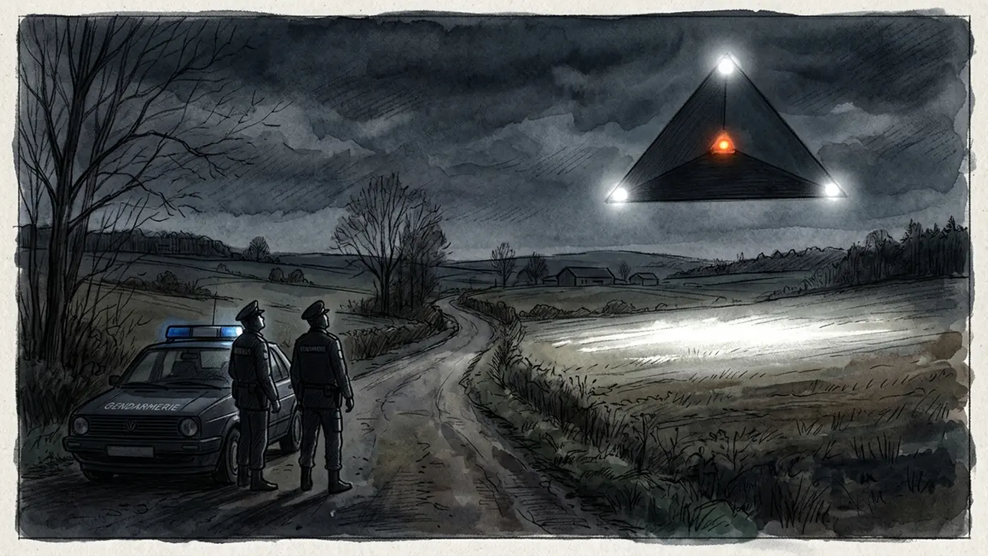 Eupen: Triangular craft sighted by 250 witnesses